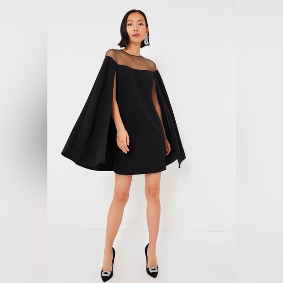 Tuckernuck Dresses & Skirts - TUCKERNUCK Black Estelle Cape Dress